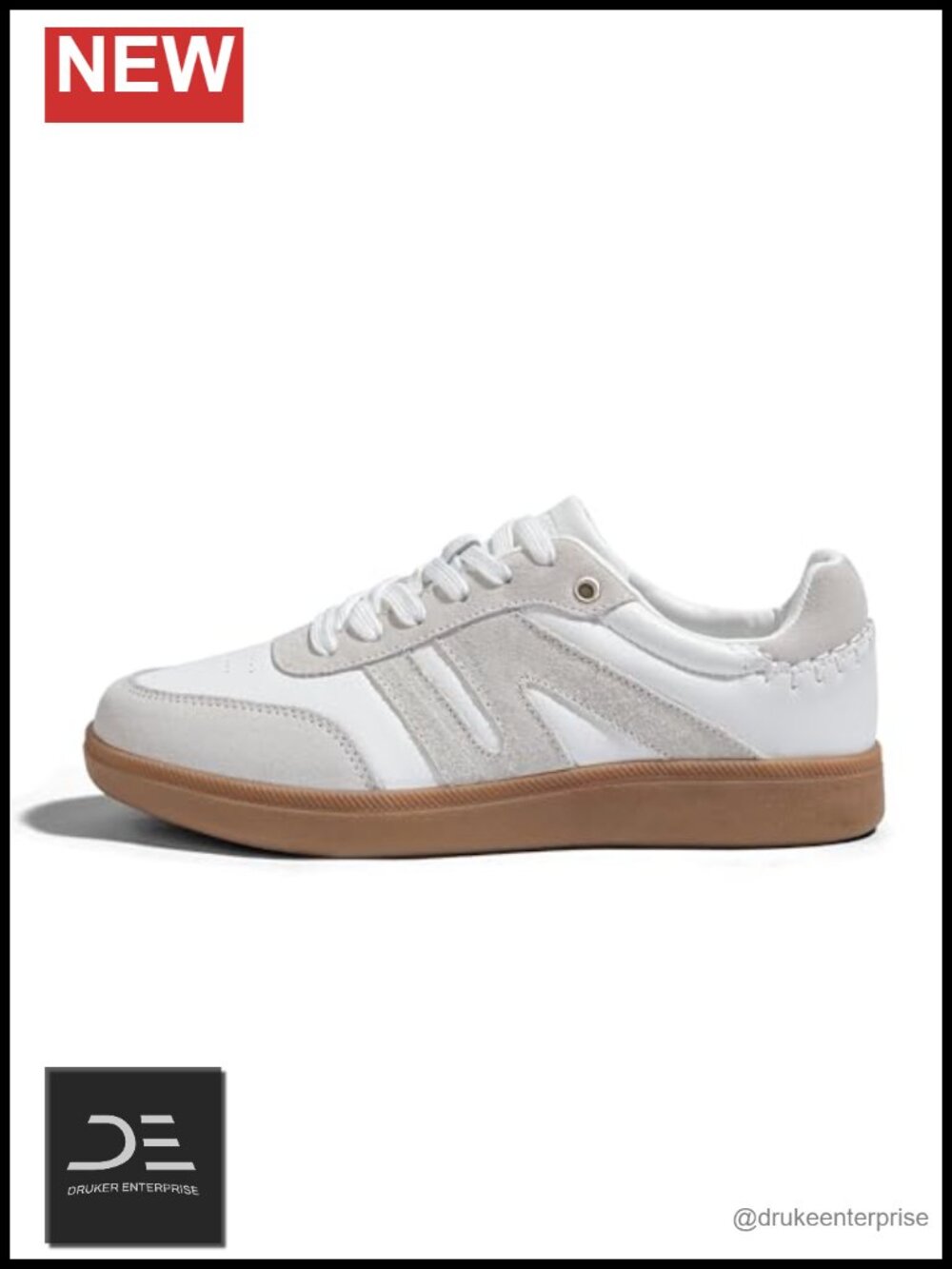Retro Gum Sole Sneakers Genuine Leather & Suede Casual Skate Shoes
